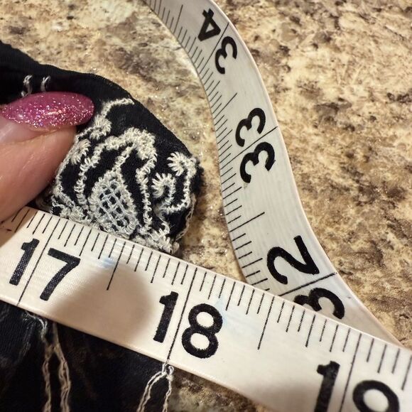 Anthropology size XS black spaghetti strap for ruffle hem dress - Picture 8 of 10